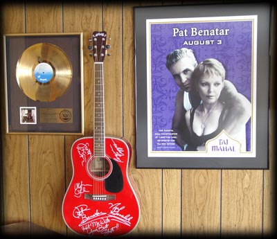 Pat Benatar poster, guitar